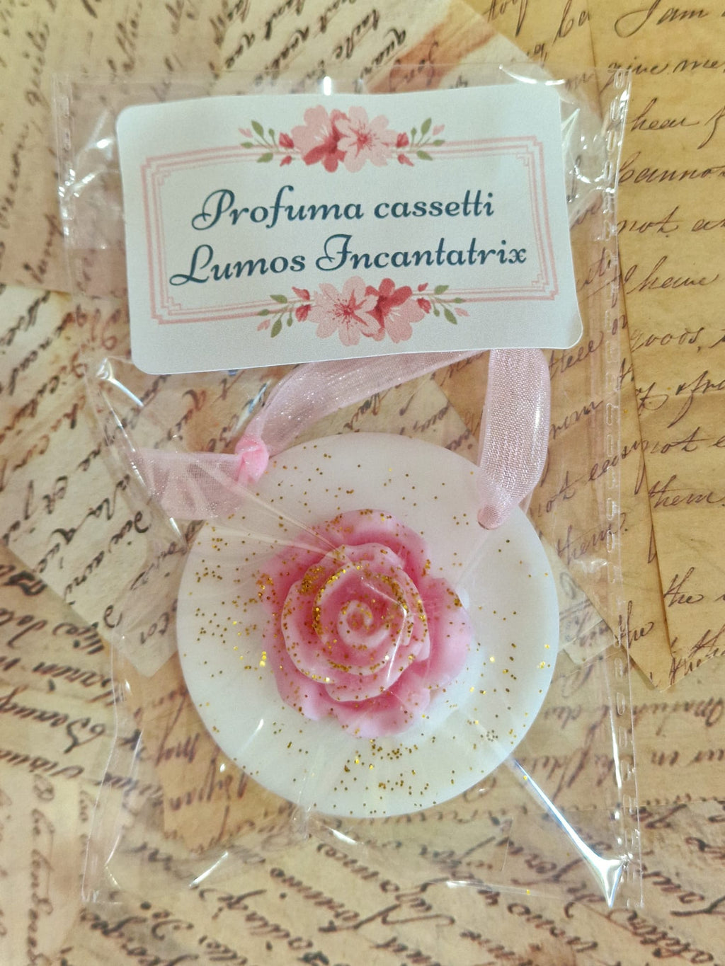 Profuma Cassetti Rosa in Cera Artigianale – Lumos Incantatrix