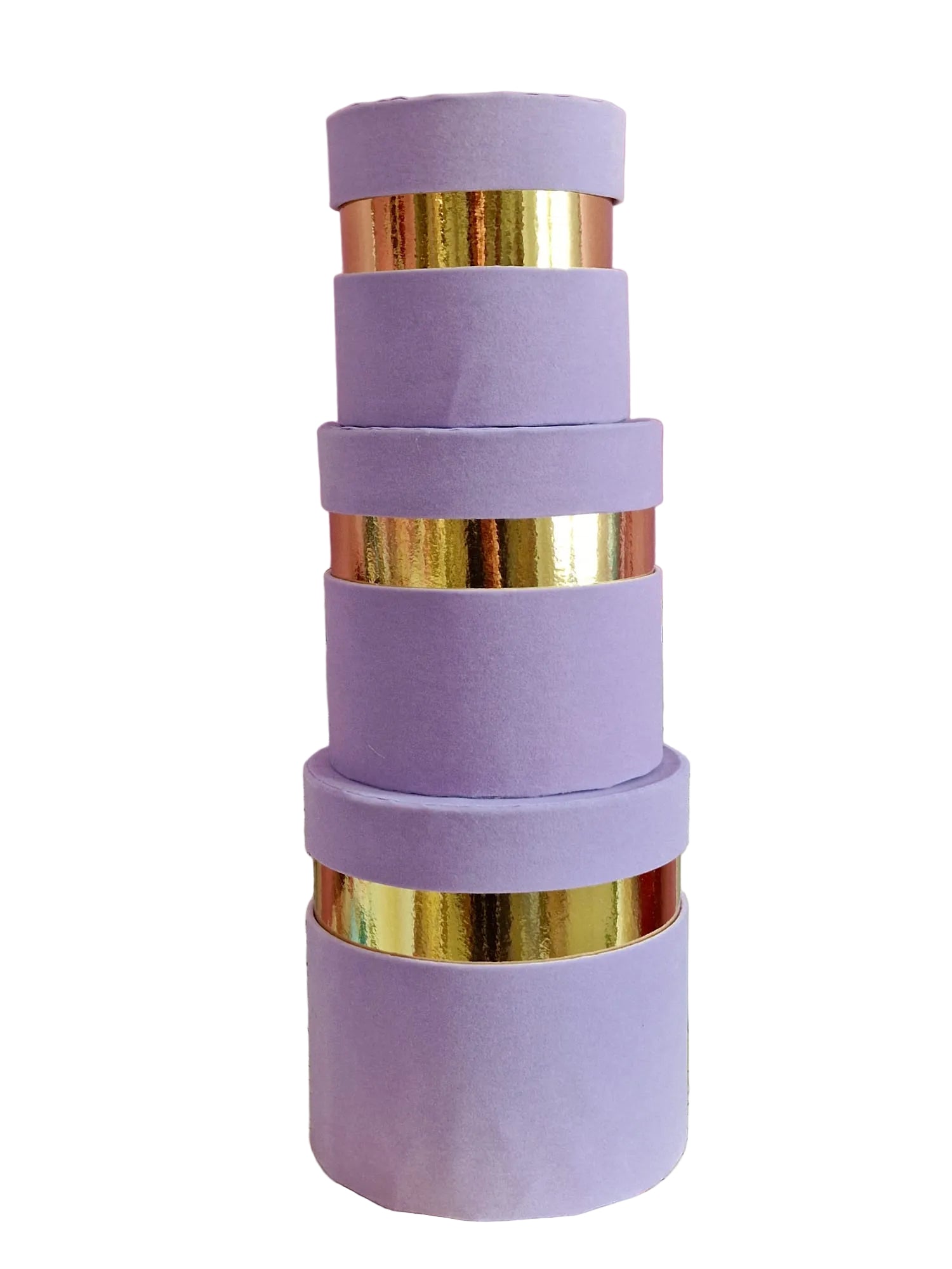 Scatole velluto con bordo oro LILLA